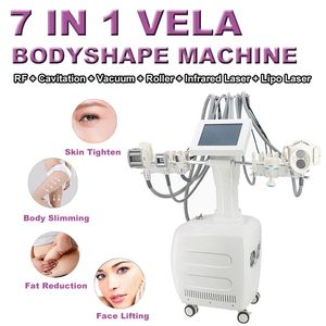 7 I 1 VELA Slimming Machine RF Vakuum Roller IR Viktminskning Kroppsform Lipolaser Cavitation Skin Care Beauty Salon Equipment rynka Borttagning Fettförlust