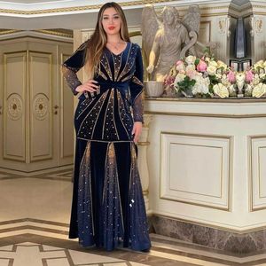 Casual Dresses Spring Autumn Women Bazin African Ethnic Print Rhinestone Dress For Dashiki Velvet Fashion India Party Nigeria