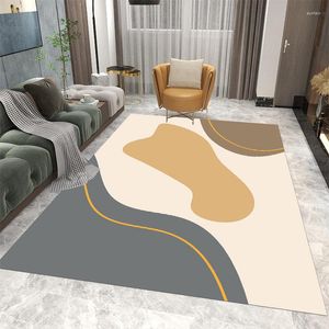 Carpets Modern Geometry Carpet For Living Room Home Parlor Mat Kids Decoration Bedroom Bedside Rug Square Soft Printing Floor Mats