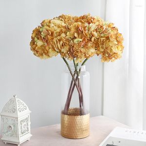 Decorative Flowers Single Vintage American Hydrangea Artificial Christmas Home Party Decoration Vases Modern Wall Decor Room