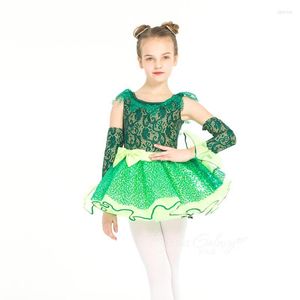 Stage desgaste x2011 Girls Lace Ballet Tutu Dress Modern Professional Leotards para luvas de fantasia de dança clássica