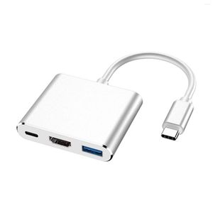 I 1 Adapter Aluminiumlegering Plug and Play High Speed ​​USB C Hub Portable för bärbara datorer PC -tillbehör HD 4K 30Hz PD -laddningsport