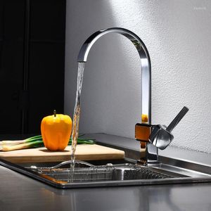 Rubinetti da cucina Rotazione a 360 gradi Rubinetto monocomando Miscelatore lavello Rubinetto acqua moderna e fredda