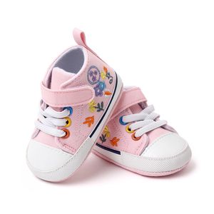 Newborn Boys Girls First Walkers Shoes Embroidered Flower Sports Sneakers Infant Toddler Soft Sole Anti-slip Baby Shoes