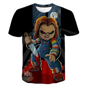 Hip Hop Sportwear Punk Casual Loose Track Pants Autumn Men Cool Print Blood Child of Chucky 3d T-shirt 005