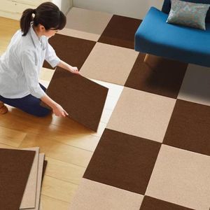 Teppiche DIY Wohnzimmer Teppich Flockflor schneidbar Home Decor 1 Stück Schlafzimmer Badezimmer Lounge Büro Küche Anti-Rutsch-Bodenmatte wiederverwendbar