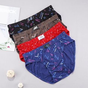 Unterhosen 4 teile/los Er Baumwolle Herren Slips Homme Unterwäsche Komfort Höschen männer Atmungs Plus Größe L-4XL Cueca Masculina