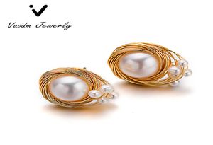 Orecchini per borchie fatti a mano Orecchini perle vintage personalizzati 14K Gioielli semplici oro per donne Gioielli femminili6396277