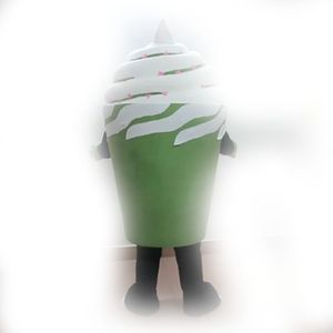 Green Ice Cream Mascot Costume Cartoon Anime theme character Christmas Carnival Party Fancy Costumes Adults Size Birthday Outdoor Outfit