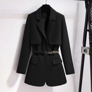 Women's designer blazers Clothing with belt spring new released tops E132