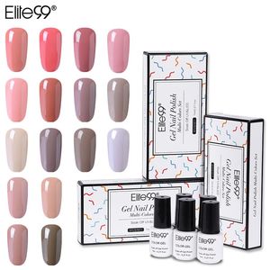 Elite99 5 Pieces set Nude Color Gel Naill Polish With Gift Box 7ml Semi Permanent Enamel UV Gel Soak Off For Nail Lacquer3060