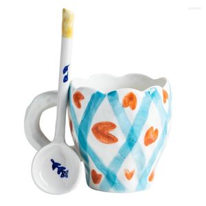 Coffee Tea Sets Good-looking Mug Household Cup Personalized Creative Ceramic Hand Pinch Couple Water