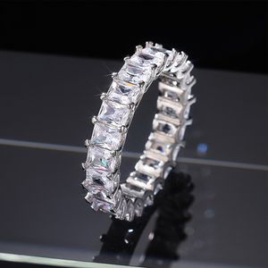 Water Drop Heart Zircon Diamond Rings Women Bridesmaid Full Crystal Engagement Wedding Ring Gift Fine Jewelry Will and Sandy