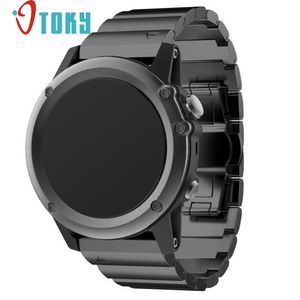 Otoky Fabulous Metal Rostly Steel Watch Wrist Band Strap for Garmin 3 HR #2560