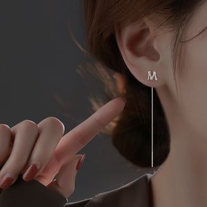 Letters Earrings Line For Women Temperament Light Luxury Tassel Drop Earrings Letters A-Z Simple Jewelry Gifts 2Pcs