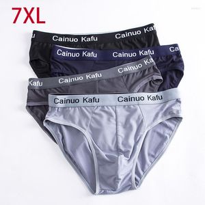 Cuecas 4 pçs/lote cuecas masculinas cuecas sólidas masculinas calcinhas de fibra de bambu masculinas biquíni sexy plus M-7XL