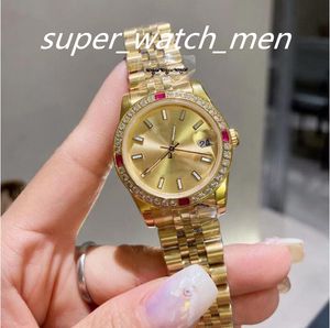 Woman Watch 16 Color Master Design Automatic Mechanical Women's Watch Fashion Fashion 31mm dial قابلة للطي مشبك الياقوت