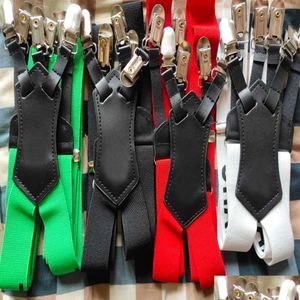 Suspensórios 4 cores moda de designer para homem e mulheres 3 0 115cm Seis clip2555 Drop entrega acessórios Belts DHHG0