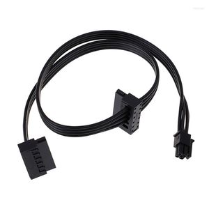 Computer Cables 1Pc 45CM Cable MINI 4 Pin Turn 2 SATA Power Supply For Lenovo Main Board Interface Small 4Pin To Two SSD