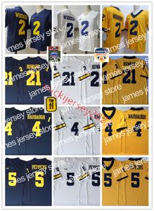 Amerikan Koleji Futbol Giyim Charles Woodson Jersey dikişli erkek gençlik futbol #4 Jim Harbaugh 5 Jabrill Peppers 21 Desmond Howard Forma