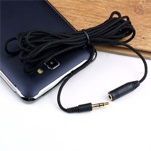 3m 10ft fone de ouvido Extens￣o de cabo de pano tran￧ado f￪mea para fm fone de ouvido fm Cabos de adaptador de cabo de extens￣o de extens￣o de ￡udio FM Cabos