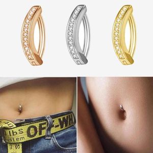 Diamant Navel Piercing for Women Surgical Steel Simple Belly Button Rings Body Piercing Care Bellys Bar