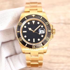 Gold Mens Watch 40mm Automatische mechanische Armbanduhr Cola Lünette Stahlgurt wasserdichte Designer Uhren Mode Weihnachten Armbanduhren Geschenk Orologi di lusso