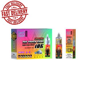 Original RandM Tornado 10000 Puffs Disposable E Cigarettes Mesh Coil RGB Light Glowing Vape pen 24 flavours