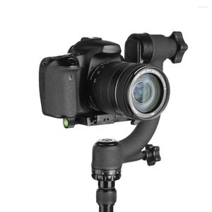 Tripés Panorâmico 360 graus Pro Gimbal Tripod Head de 1/4 de polegada Placa de liberação rápida de lente para parafuso de parafuso para câmera DSLR