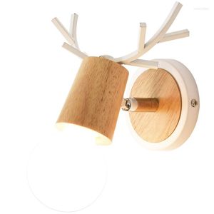 Wall Lamps Modern LED Lamp Fashion Iron Bathroom Light Fixtures Nordic Wood Sconces Applique Murale Luminaire Living Room Lights