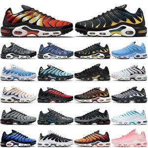 2023 Tn Plus Herr Dam Kudde Löparskor Vapores Tns Requin Triple Trainer Svart Röd Blå Royal Volt Griffey Lemon Lime Psychic Pink Designer Sports Sneakers