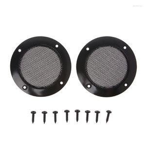 Game Controllers 2PCS 2 Inch Black Car Speaker Grill Mesh Enclosure Net Protective Cover