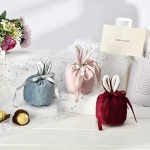 Samt Ostern Taschen Niedlichen Häschen Geschenk Verpackung Taschen Dropshipping Kaninchen Schokolade Süßigkeiten Taschen Hochzeit Geburtstag Party Dekoration P1213