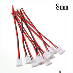 Led Modules 10Pcs Lot Electrical Connect Splice 2Pins Power Connector Adaptor For 3528  Strip Wire With Pcb 8Mm 10Mm Modes Drop Deli Dhfaq