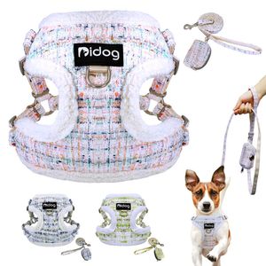 Dog Collars Leashes Plush Dog Harness Winter Warm Dog Harness Soft Padded Pet Clothes Vest Puppy Leash Walking Lead For Small Dogs Chihuahua Bulldog T221212