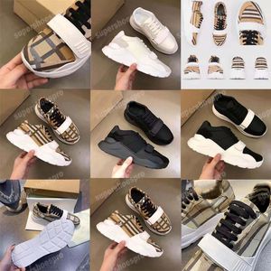 Freizeitschuhe, kariertes Muster, Designer-Sneaker, weicher Schuh, modischer Sneaker, Luxus-Sneaker, Plateau-Leder, klassisch, kariert, Beerenstreifen, für Damen und Herren, Bur-Farbleiste