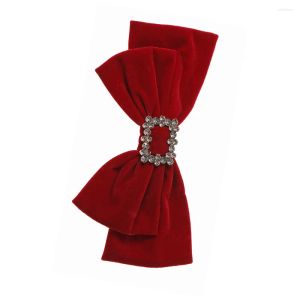 Bandane Fiocchi per capelli Clip Clip Barrette Forcina Copricapo Decori Primavera Raso Grande fiocco rosso