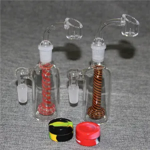 Glass Ash Catcher 14mm 18mm Recycler Ashcatcher For Glass Water Pipes Bongs Röker tillbehör Bubbler Bubbler