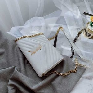 satchel Tassel Bag Designer Classy Yslbag Chain Handbag Flap Paris Brand Luxury Shoulder Siant Lourent Women's Trendy Leather Versatile Lady Purse W3SL