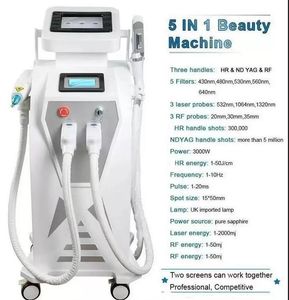 2023 Uppgradering OPT IPL ND-YAG Hårborttagning Laser E-Light Vascular Pigment Acne Therapy Laser 5 Filter Tattoo/Acne/Pigment/Wrinkle/Vascular Hairs Ta bort Beauty Machine