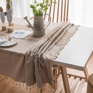 Table Cloth Polyester Fiber Christmas Tablecloths Wrinkle Free Cove Tassel Outdoor & Anti-fading Indoor Rectangle Dining O6j7