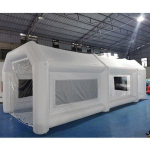 Various sizes 6m-10m Small Inflatable Spray Booth blow up truck Paint Booths White garage Tent for sale