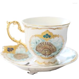 Кофейный чай устанавливает животный керамический чашка европейская и блюдца, набор домашних хозяйств Простой день