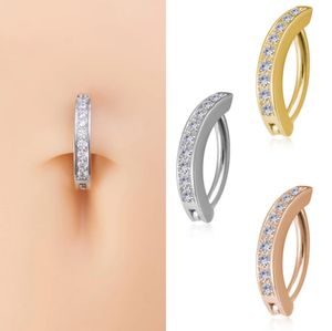 14G BELLY BUNTUR RING NAVER NAMBRIL PIECTION Surgical Steel Ear Rings Cz Body Piercing Jewelry 10 MM Bar للنساء