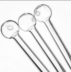 Smoking Pipes Round head glass straw Transparent high borosilicate glass drink temperature resistant explosion-proof pipe