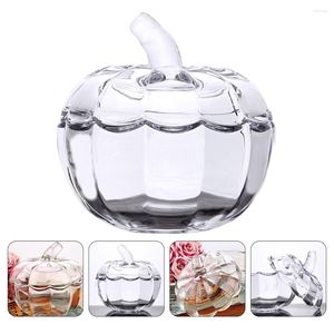 Storage Bottles 1Pc Spice Jars Pumpkin Jar With Lid Candy Dish Dessert Glass Cup Sealed Holder