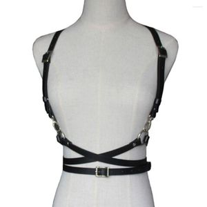 Belts Fashion Casual Elegant Ladies Leather Punk Waistband Cage Vest Body Strap Dress Cummerbands Gothic Belt