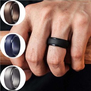 Anéis de casamento Tamanho da banda 7-14 Ring Working Men's Women Engagement Silicone Sports Rubber