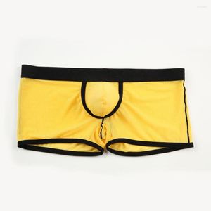 Mutande Sexy Uomo Boxer trasparenti Slip Sheer Mesh Pouch Intimo Estate Mutandine ultra sottili Uomo Lingerie Boxershort A50