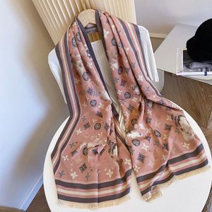 Women Cashmere Scarves Fashion Classic Wool Letter Scarf Pashminas Winter Long Shawls Thicken Keep Warm Gift WW